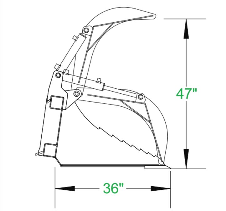 Stump Bucket Grapple - X-treme Duty - by CID