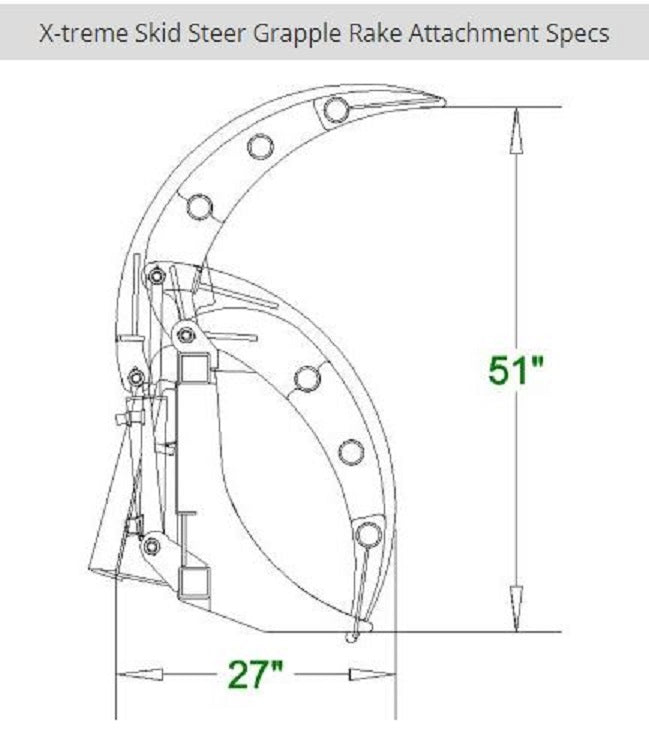 Rake Grapple - Xtreme Duty - by CID