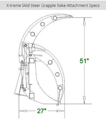 Rake Grapple - Xtreme Duty - by CID